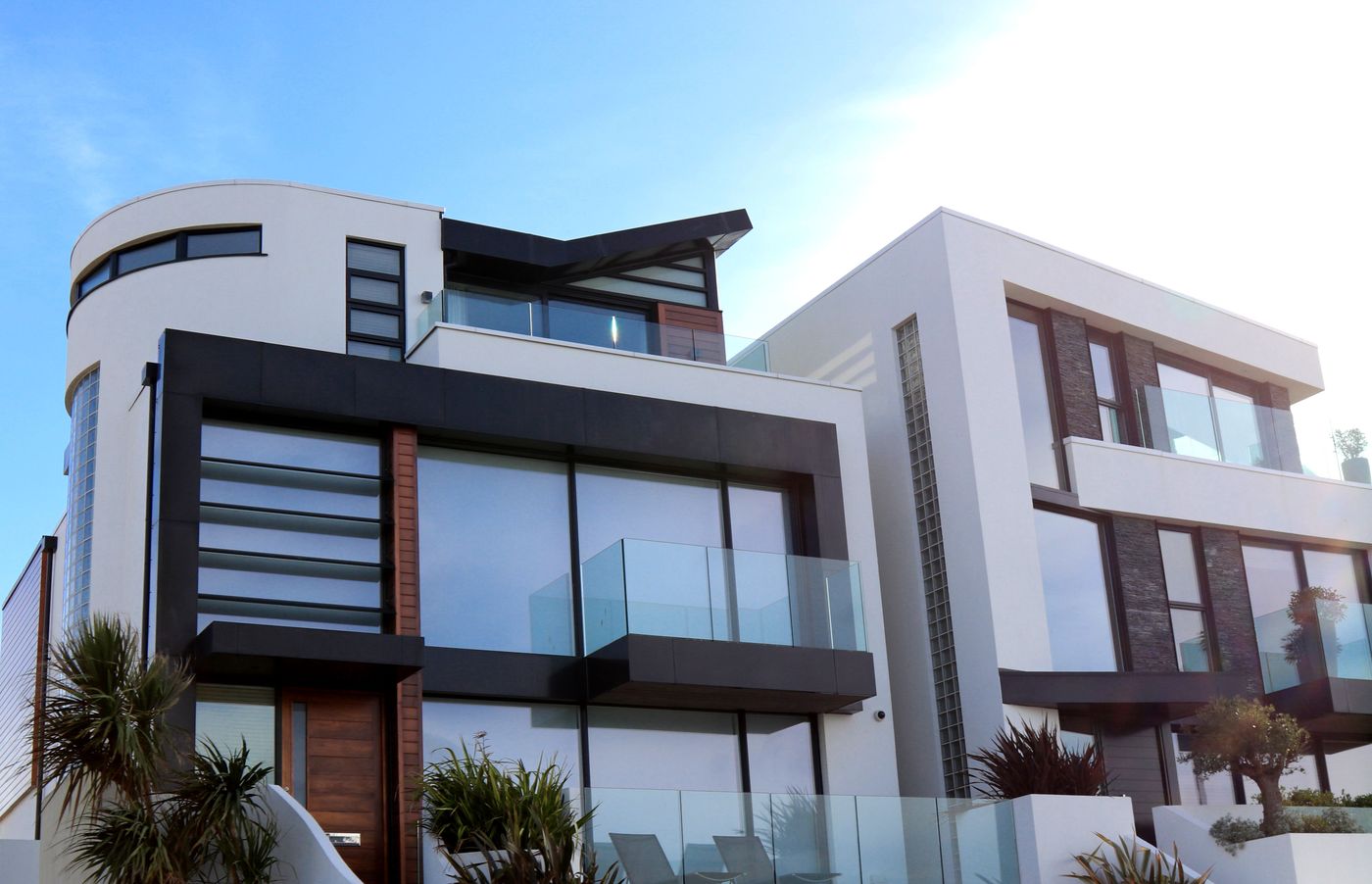 Modern building façade with windows